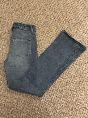 Good American Bootcut Jeans high rise Sz 8/29 Long inseam EUC Relaxed look